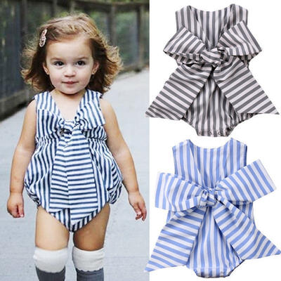 Newborn Baby Girls Bow Sleeveless Stripes Romper Jumpsuit Clothes Outfits Summer
Newborn Baby Girls Bow Sleeveless Stripes Romper Jumpsuit Clothes Outfits Summer