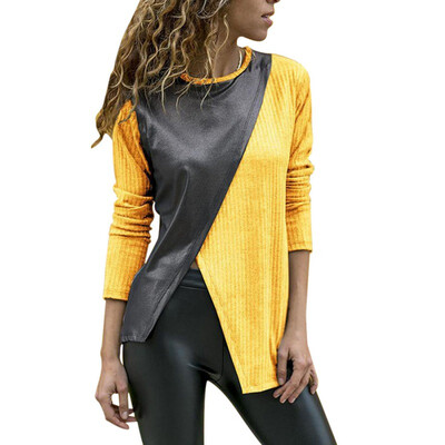 Women Long Sleeve Patchwork T-Shirt O-Neck Slim Fit Warm Autumn Spring Color Block Basic T-Shirts Tops
Women Long Sleeve Patchwork T-Shirt O-Neck Slim Fit Warm Autumn Spring Color Block Basic T-Shirts Tops