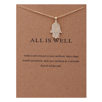 Fashion Jewelry Necklaces & Pendants Gold-color All Is Well Hamsa Choker Necklace Women
Fashion Jewelry Necklaces & Pendants Gold-color All Is Well Hamsa Choker Necklace Women