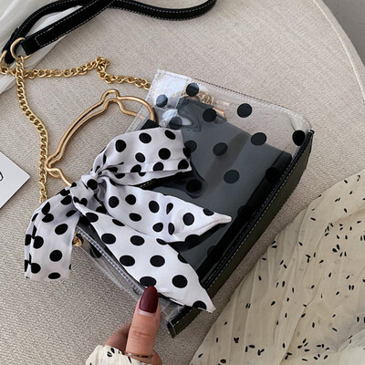 Summer transparent jelly bag women 2019 new Korean version of small fresh wave chic chain messenger bag
Summer transparent jelly bag women 2019 new Korean version of small fresh wave chic chain messenger bag
