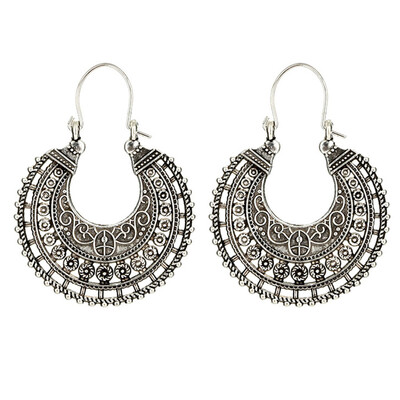 1 Pair Fashion Tribal Indian Spiral Drop Earring Weight Charming Flower Vintage Hoop Ear Piercing Jewelry
1 Pair Fashion Tribal Indian Spiral Drop Earring Weight Charming Flower Vintage Hoop Ear Piercing Jewelry