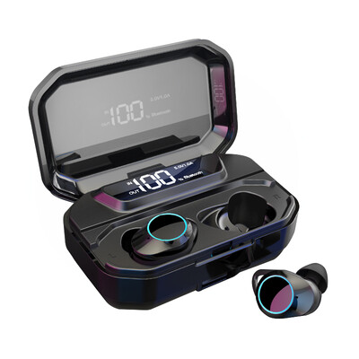 TWS 50 Bluetooth 9D Stereo Earphone Wireless Earphones IPX7 Waterproof Earphones 3300mAh LED Smart Power Bank Phone Holder
TWS 50 Bluetooth 9D Stereo Earphone Wireless Earphones IPX7 Waterproof Earphones 3300mAh LED Smart Power Bank Phone Holder