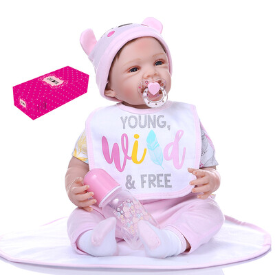Decdeal Reborn Baby Doll 21 inch Lifelike Soft Touch Body Cuddly Baby Dolls Gifts Birthday Set with Grey Stripe T-shirt&Elepha
Decdeal Reborn Baby Doll 21 inch Lifelike Soft Touch Body Cuddly Baby Dolls Gifts Birthday Set with Grey Stripe T-shirt&Elepha