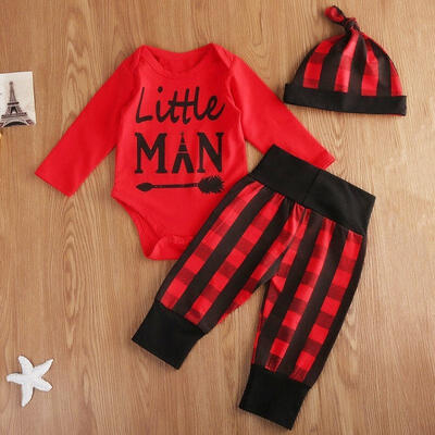 3PCS Set Newborn Infant Toddler Baby Boy Tops Romper Long Pants Hat Outfits Clothes Red
3PCS Set Newborn Infant Toddler Baby Boy Tops Romper Long Pants Hat Outfits Clothes Red