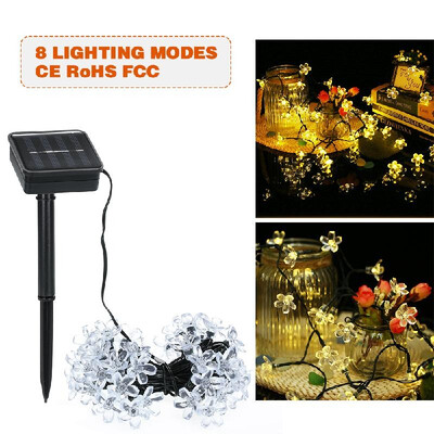 Solar String Lights 23ft 50 LED Peach Blossom Rope Light 8 Modes Multicolor for Party Garden Home Festival Decoration
Solar String Lights 23ft 50 LED Peach Blossom Rope Light 8 Modes Multicolor for Party Garden Home Festival Decoration