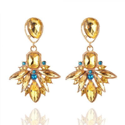 EK804 New Fashion Earrings Big Brand Luxury Flower Gems Drop Crystal Zircon Statement Earring For Women Champagne Blue Color
EK804 New Fashion Earrings Big Brand Luxury Flower Gems Drop Crystal Zircon Statement Earring For Women Champagne Blue Color
