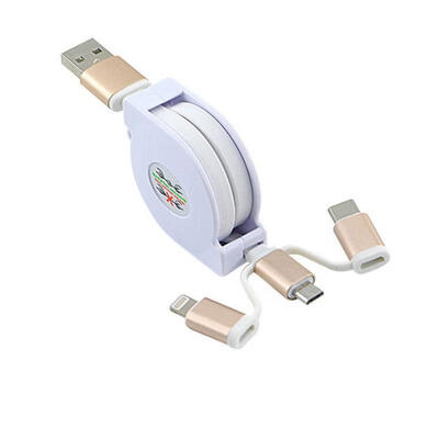 Retractable Charging Cable Lightning Micro USB Type C 3-in-1 Data Cable For IPhone Samsung Galaxy LG HTC Nokia 33ft-1m
Retractable Charging Cable Lightning Micro USB Type C 3-in-1 Data Cable For IPhone Samsung Galaxy LG HTC Nokia 33ft-1m