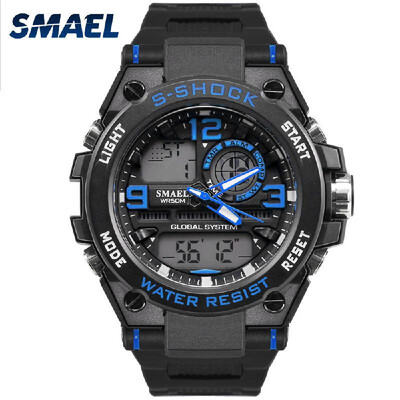 Mens Stylish Sports Multi-function Electronic Waterproof Watch Dual Display Wristwatches
Mens Stylish Sports Multi-function Electronic Waterproof Watch Dual Display Wristwatches