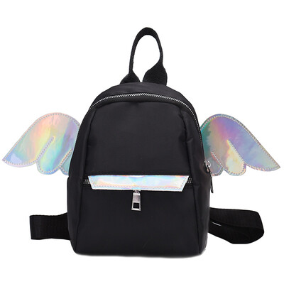 Womens wing double-shoulder bag Korean womens mini-backpack canvas cute angel travel small bag
Womens wing double-shoulder bag Korean womens mini-backpack canvas cute angel travel small bag