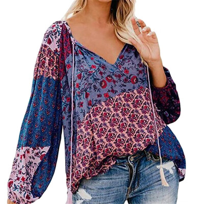 Women Loose V Collar Button Summer Cartoon Floral Print Loose Long Sleeve Casual Simple Wild T-Shirt
Women Loose V Collar Button Summer Cartoon Floral Print Loose Long Sleeve Casual Simple Wild T-Shirt