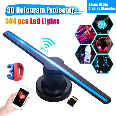 42cm165in 3D WiFi Hologram Projector Air Fan Holographic Advertising Display Machine Player with 384pcs LED Light Beads Bracket
42cm165in 3D WiFi Hologram Projector Air Fan Holographic Advertising Display Machine Player with 384pcs LED Light Beads Bracket