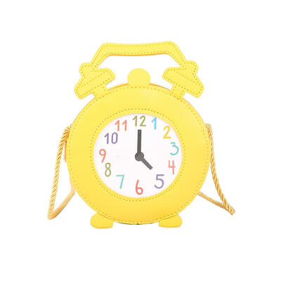 Cute Clock Pattern Shoulder Handbags Women PU Leather Small Crossbody Bags