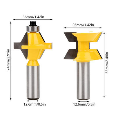 Greensen 2pcs 12in Shank Rail & Stile Router Bits 120 Degree Milling Cutter Woodworking Cutting Tools
Greensen 2pcs 12in Shank Rail & Stile Router Bits 120 Degree Milling Cutter Woodworking Cutting Tools