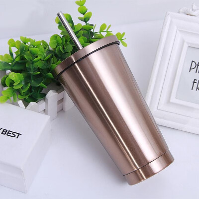 500ml 304 Stainless Steel Cup Hot Cold Drink Vacuum Insulated Flask Straw Lid Set Coffee Mug Portable Travel Tumbler
500ml 304 Stainless Steel Cup Hot Cold Drink Vacuum Insulated Flask Straw Lid Set Coffee Mug Portable Travel Tumbler
