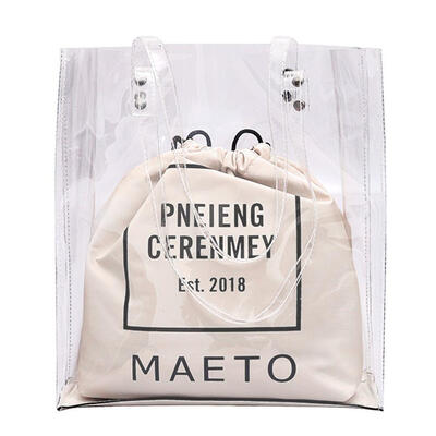 Summer Women Casual Handbags Clear PVC Shopping Beach Shoulder Bags Totes
Summer Women Casual Handbags Clear PVC Shopping Beach Shoulder Bags Totes