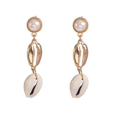 Ethnic Women Simple Pearl Drop Earrings Summer Boho Jewelry Handmade Natural Sea Shell Earrings For Girls
Ethnic Women Simple Pearl Drop Earrings Summer Boho Jewelry Handmade Natural Sea Shell Earrings For Girls