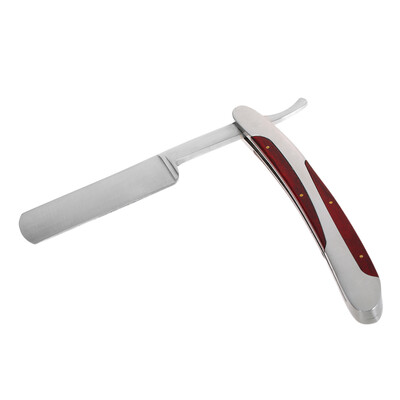 Straight Edge Barber Razor Folding Shaver Knife 440C Stainless Steel Blade Shaving Tool Wood & Stainless Steel Handle 
Straight Edge Barber Razor Folding Shaver Knife 440C Stainless Steel Blade Shaving Tool Wood & Stainless Steel Handle