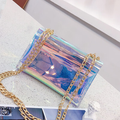 Small bag female new laser shoulder bag Korean version of the wild Messenger bag chain small square package tide
Small bag female new laser shoulder bag Korean version of the wild Messenger bag chain small square package tide