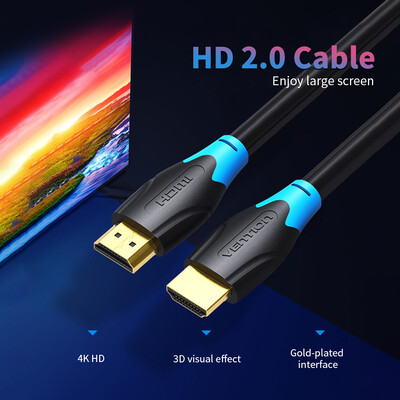 VENTION HD 20 Cable 4K Digital High Definition Video Cable Male to Male Adapter Cable for Laptop PC TV STB Game Console 15m
VENTION HD 20 Cable 4K Digital High Definition Video Cable Male to Male Adapter Cable for Laptop PC TV STB Game Console 15m