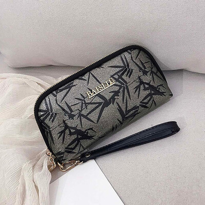 Tailored Womens Fashion Clutch Large Capacity Wallet Tote Zipper Wristband Bag