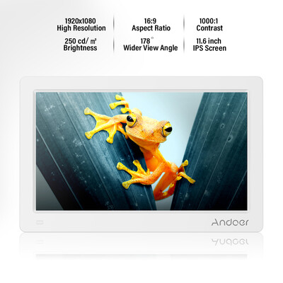 Andoer 116 Inch Digital Photo Picture Frame FHD 19201080 IPS Screen Support CalendarClockMP3Photos1080P Video Player with
Andoer 116 Inch Digital Photo Picture Frame FHD 19201080 IPS Screen Support CalendarClockMP3Photos1080P Video Player with