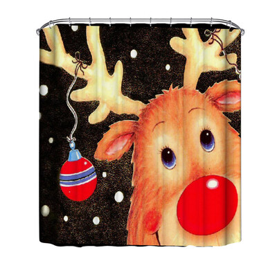 Gobestart Christmas Waterproof Polyester Bathroom Shower Curtain Decor With Hooks New B
Gobestart Christmas Waterproof Polyester Bathroom Shower Curtain Decor With Hooks New B