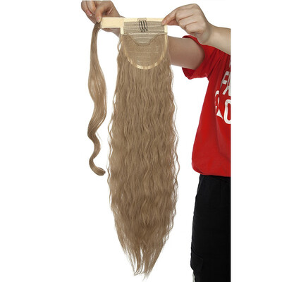 20 Inch Long Corn Wave Ponytail Extension Magic Paste Heat Resistant Wavy Synthetic Wrap Around Ponytail Black Hairpiece for Women
20 Inch Long Corn Wave Ponytail Extension Magic Paste Heat Resistant Wavy Synthetic Wrap Around Ponytail Black Hairpiece for Women