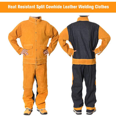 CowhideJean Welding Suits Heat Resistant Heavy Duty Welding Suit Wear-resistant Anti-scald Flame Resistant Working Clothing Weldi
CowhideJean Welding Suits Heat Resistant Heavy Duty Welding Suit Wear-resistant Anti-scald Flame Resistant Working Clothing Weldi