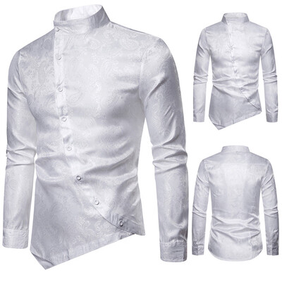 Toponeto Men Inclined Button Cashew Flower Irregular Henry Collar High-Grade Iong-Sleeve
Toponeto Men Inclined Button Cashew Flower Irregular Henry Collar High-Grade Iong-Sleeve