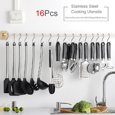 Kitchen Utensils Set 16Pcs Silicone Non-stick Cooking Utensils Stainless Steel Kitchen Tool Gift Shaped Metal Hooks Kitchenware
Kitchen Utensils Set 16Pcs Silicone Non-stick Cooking Utensils Stainless Steel Kitchen Tool Gift Shaped Metal Hooks Kitchenware