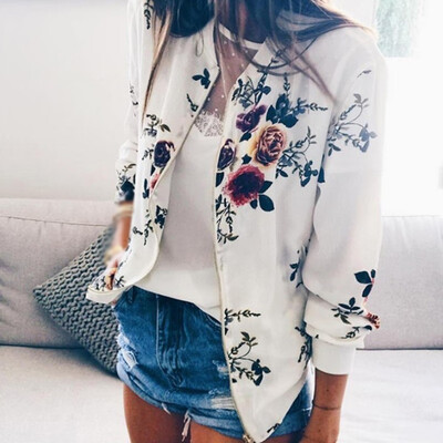 Women Casual Retro Stand Collar Zipper Up Short Hem Bomber Jacket Coat Floral
Women Casual Retro Stand Collar Zipper Up Short Hem Bomber Jacket Coat Floral