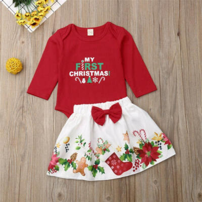 2019 Christmas Newborn Baby Girl Romper BodysuitBowknot Skirt Dress Clothes Set
2019 Christmas Newborn Baby Girl Romper BodysuitBowknot Skirt Dress Clothes Set