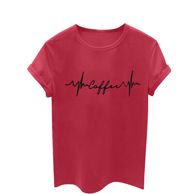 Women Round Collar Summer ECG Pattern Print Loose Short Sleeve Casual Simple Wild T-Shirt
Women Round Collar Summer ECG Pattern Print Loose Short Sleeve Casual Simple Wild T-Shirt