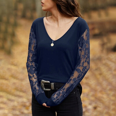 Starmoon WomensFashion V Neck Solid Color Slim Fit Lace Long Sleeve Casual Basic T Shirt Blouses
Starmoon WomensFashion V Neck Solid Color Slim Fit Lace Long Sleeve Casual Basic T Shirt Blouses