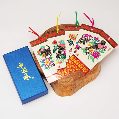 Handmade paper-cut bookmarks Chinese characteristics small gifts Chinese style souvenirs