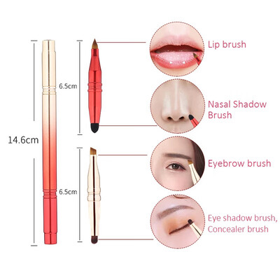 Makeup Brush Four-head Retractable Adjustable Eyebrow Eyeshadow Lips Concealer Brush Portable Makeup Brush With Lid
Makeup Brush Four-head Retractable Adjustable Eyebrow Eyeshadow Lips Concealer Brush Portable Makeup Brush With Lid