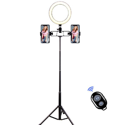 Tripod Phone Selfie Stick Live Bracket USB Round Fill Light Lamp Complementary Light Set
Tripod Phone Selfie Stick Live Bracket USB Round Fill Light Lamp Complementary Light Set
