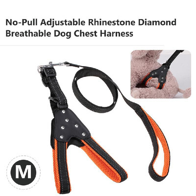Dog Harness No-Pull Adjustable Rhinestone Diamond Chest Straps Metal Hooks Leash Breathable Mesh Reflective Nylon Pet Vest for Dog
Dog Harness No-Pull Adjustable Rhinestone Diamond Chest Straps Metal Hooks Leash Breathable Mesh Reflective Nylon Pet Vest for Dog