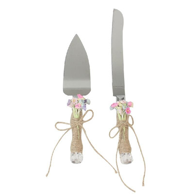 Stainless Steel Wedding Cake Knife & Server Set Burlap Twine Handle with Artificial Flower Cake Cutlery for Wedding Anniversary Bi
Stainless Steel Wedding Cake Knife & Server Set Burlap Twine Handle with Artificial Flower Cake Cutlery for Wedding Anniversary Bi