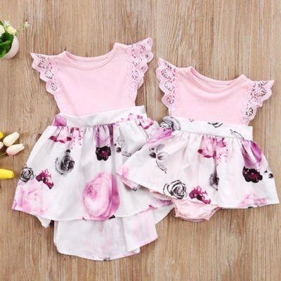 Fashion Floral Lace Toddler Kids Girl Newborn Baby Sisters Dress RomperSundress Clothes
Fashion Floral Lace Toddler Kids Girl Newborn Baby Sisters Dress RomperSundress Clothes