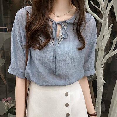 Womens Simple Tops Casual V Neck Solid Color Short Sleeve Lace Up Cotton & Linen T-Shirt Linen Short Sleeve T-Shirt
Womens Simple Tops Casual V Neck Solid Color Short Sleeve Lace Up Cotton & Linen T-Shirt Linen Short Sleeve T-Shirt