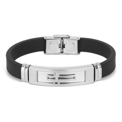 Unisex Fashion Jewelry Gold Silver Cross Stainless Steel Silicone Bangle Wristband Cuff Bracelet
Unisex Fashion Jewelry Gold Silver Cross Stainless Steel Silicone Bangle Wristband Cuff Bracelet