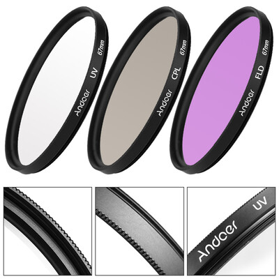Andoer 67mm Filter Kit UVCPLFLD Nylon Carry Pouch Lens Cap Lens Cap Holder Lens Hood Lens Cleaning Cloth
Andoer 67mm Filter Kit UVCPLFLD Nylon Carry Pouch Lens Cap Lens Cap Holder Lens Hood Lens Cleaning Cloth