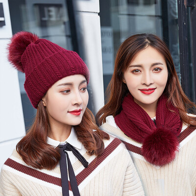 Womens winter Korean version of the warm knitted hat hundred round neck double with a wool ball hat winter ear-guard hat hat
Womens winter Korean version of the warm knitted hat hundred round neck double with a wool ball hat winter ear-guard hat hat