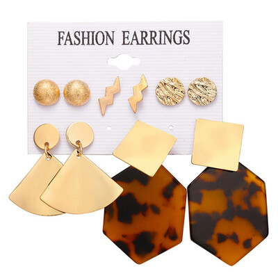 Creative Flower Leaves Earrings Set Metal Piece Polygon Leopard Print Acrylic Earrings Multi-piece Suit
Creative Flower Leaves Earrings Set Metal Piece Polygon Leopard Print Acrylic Earrings Multi-piece Suit