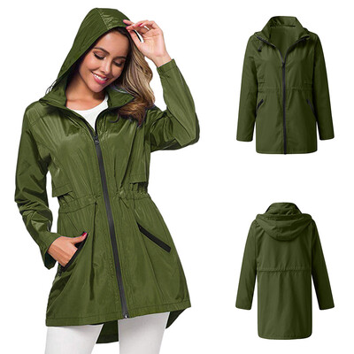 Toponeto Women Solid Rain Jacket Outdoor Plus Size Waterproof Hooded Windproof Loose Coat 
Toponeto Women Solid Rain Jacket Outdoor Plus Size Waterproof Hooded Windproof Loose Coat
