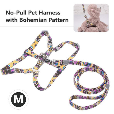 Pet Harness No-Pull Adjustable Chest Straps Bohemian Pattern Vest with Leash Reflective Canvas Leash Vest for Dogs Cats
Pet Harness No-Pull Adjustable Chest Straps Bohemian Pattern Vest with Leash Reflective Canvas Leash Vest for Dogs Cats
