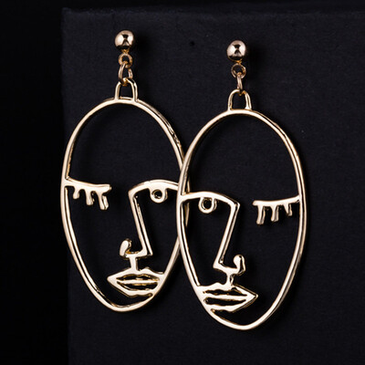 EK458 New European Hyperbole Hollow Face Stud Earring for Women Jewelry Bijoux Steampunk de gota Feminino Brincos oorbellen
EK458 New European Hyperbole Hollow Face Stud Earring for Women Jewelry Bijoux Steampunk de gota Feminino Brincos oorbellen