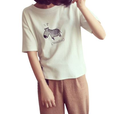 Cartoon Zebra Print Female T Shirt Harajuku T-Shirts Women Summer Short Sleeve O-Neck Casual Clothing Punk Tee Tops
Cartoon Zebra Print Female T Shirt Harajuku T-Shirts Women Summer Short Sleeve O-Neck Casual Clothing Punk Tee Tops