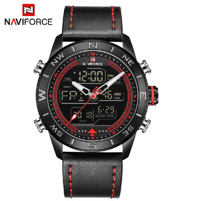 NAVIFORCE NF9144 Men Sport Watch Fashion Digital Army Military Leather Quartz Wristwatch Relogio Masculino with Gift Box
NAVIFORCE NF9144 Men Sport Watch Fashion Digital Army Military Leather Quartz Wristwatch Relogio Masculino with Gift Box